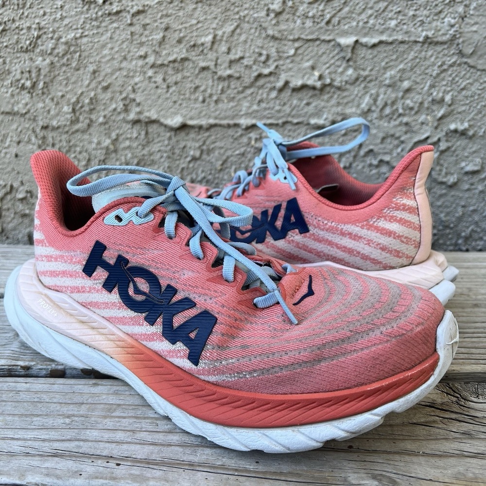 Hoka Shoes Women Size 9.5 One One Mach 5 Orange Camellia Peach No Insoles